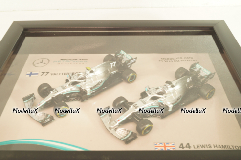 Mercedes-AMG F1 W10 EQ Power+, Formula 1, L.Hamilton/V.Bottas 2019, картина-рамка,18-38123, Burago 1:43