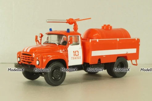 АП-3(130)-148А 1973, пожарный автомобиль порошкового тушения на шасси ЗиЛ-130, Наши Грузовики №44, 1:43