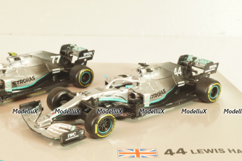 Mercedes-AMG F1 W10 EQ Power+, Formula 1, L.Hamilton/V.Bottas 2019, картина-рамка,18-38123, Burago 1:43
