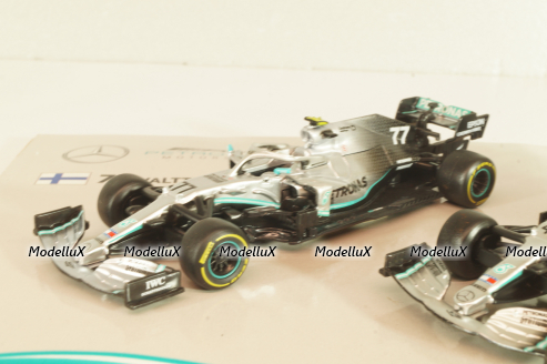 Mercedes-AMG F1 W10 EQ Power+, Formula 1, L.Hamilton/V.Bottas 2019, картина-рамка,18-38123, Burago 1:43