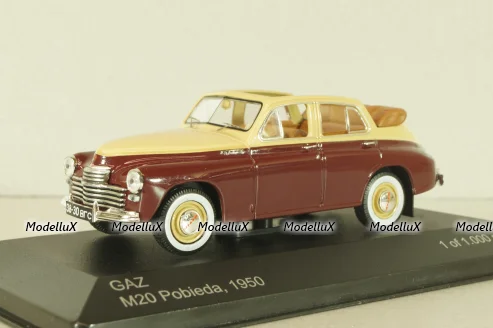 Газ-М20 Победа кабриолет 1947, бежевый/бордовый, WB217, WhiteBox 1:43