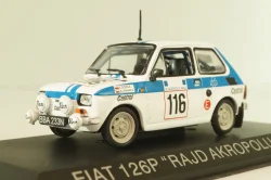 Fiat 126P #116 Rally Acropolis 1984 (Polski Fiat),  white, Kultowe Maluchy #2, Hachette 1:43