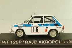 Fiat 126P #116 Rally Acropolis 1984 (Polski Fiat),  white, Kultowe Maluchy #2, Hachette 1:43
