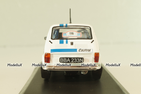 Fiat 126P #116 Rally Acropolis 1984 (Polski Fiat),  white, Kultowe Maluchy #2, Hachette 1:43