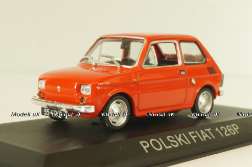 Fiat 126P 1973 (Polski Fiat), red, Kultowe Maluchy #1, Hachette 1:43