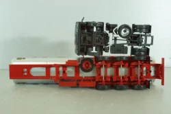 Mercedes-Benz SK 1844 with trailer Hoyer 1994, red/silver, TTR001, IXO 1:43
