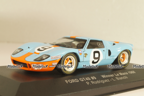 Ford GT40 Gulf #9 winner 24h LeMans 1968 Rodriguez/Bianchi, LM1968, IXO 1:43