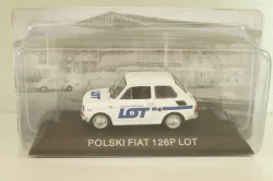 Fiat 126P LOT Polish Airlines 1977, (Polski Fiat),  white, Kultowe Maluchy #7, Hachette 1:43