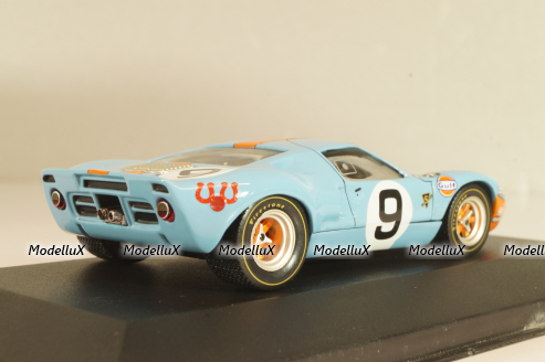 Ford GT40 Gulf #9 winner 24h LeMans 1968 Rodriguez/Bianchi, LM1968, IXO 1:43