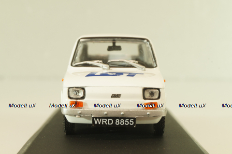 Fiat 126P LOT Polish Airlines 1977, (Polski Fiat),  white, Kultowe Maluchy #7, Hachette 1:43