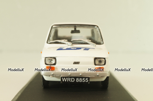 Fiat 126P LOT Polish Airlines 1977, (Polski Fiat),  white, Kultowe Maluchy #7, Hachette 1:43