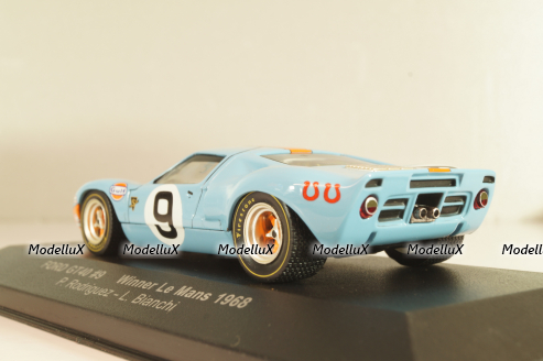 Ford GT40 Gulf #9 winner 24h LeMans 1968 Rodriguez/Bianchi, LM1968, IXO 1:43
