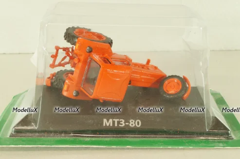 МТЗ-80 трактор 1974, красный, ТРАКТОРЫ история,люди,машины (Hachette) №6 1:43 На Запчасти!