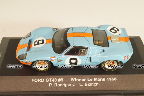 Ford GT40 Gulf #9 winner 24h LeMans 1968 Rodriguez/Bianchi, LM1968, IXO 1:43
