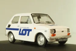 Fiat 126P LOT Polish Airlines 1977, (Polski Fiat),  white, Kultowe Maluchy #7, Hachette 1:43