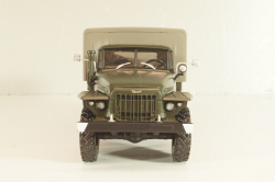 Урал-375Д бортовой с тентом, хаки, PRLLG030, Kultowe ciezarowki №30, Deagostini 1:43