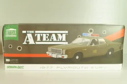 Plymouth Fury Army Police 1978, from move A-Team, green, 19053, Greenlight 1:18