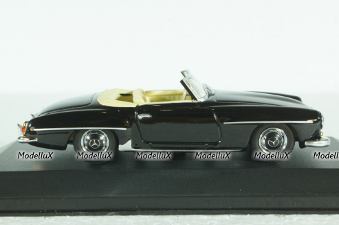 Mercedes 190 SL Cabriolet 1955 black, 430033139, Minichamps 1:43