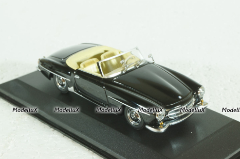 Mercedes 190 SL Cabriolet 1955 black, 430033139, Minichamps 1:43