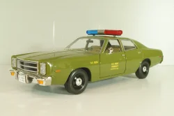 Plymouth Fury Army Police 1978, from move A-Team, green, 19053, Greenlight 1:18