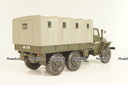 Урал-375Д бортовой с тентом, хаки, PRLLG030, Kultowe ciezarowki №30, Deagostini 1:43