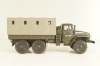 Урал-375Д бортовой с тентом, хаки, PRLLG030, Kultowe ciezarowki №30, Deagostini 1:43