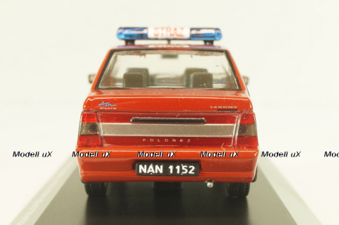 Polonez ATU Plus Straz, fire engine, red,  DeAgostini Legendy FSO #80, 1:43 