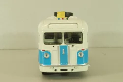 Зис-155 автобус, белый/синий, Наши Автобусы №19, Modimio 1:43 На Запчасти!