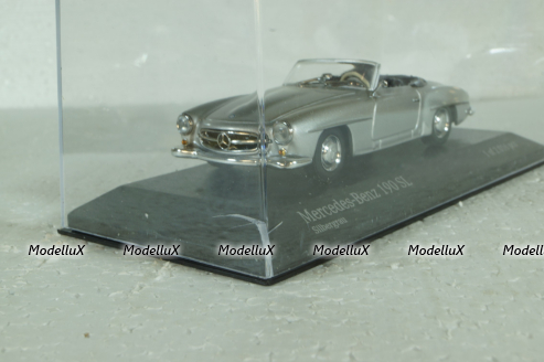Mercedes 190 SL Cabriolet 1955 silver metallic, 430033151, Minichamps 1:43, Уценка!