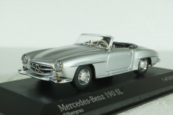 Mercedes 190 SL Cabriolet 1955 silver metallic, 430033151, Minichamps 1:43, Уценка!