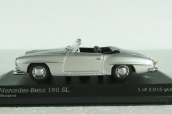 Mercedes 190 SL Cabriolet 1955 silver metallic, 430033151, Minichamps 1:43, Уценка!