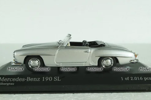 Mercedes 190 SL Cabriolet 1955 silver metallic, 430033151, Minichamps 1:43, Уценка!