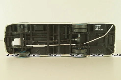 Зис-155 автобус, белый/синий, Наши Автобусы №19, Modimio 1:43 На Запчасти!