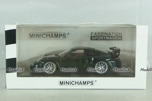Porsche 911 (991.2) GT2 RS Weissach Package 2018, dark green/silver rims, 413067287, Minichamps 1:43