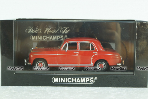 Mercedes 220 S (W180) 1956 red, 430033004, Minichamps 1:43