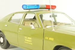 Plymouth Fury Army Police 1978, from move A-Team, green, 19053, Greenlight 1:18