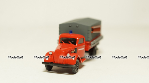 Ford 955T борт с тентом пожарный, Herpa/КУМ 1:87 