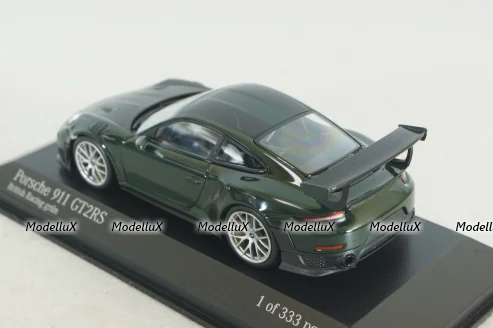 Porsche 911 (991.2) GT2 RS Weissach Package 2018, dark green/silver rims, 413067287, Minichamps 1:43