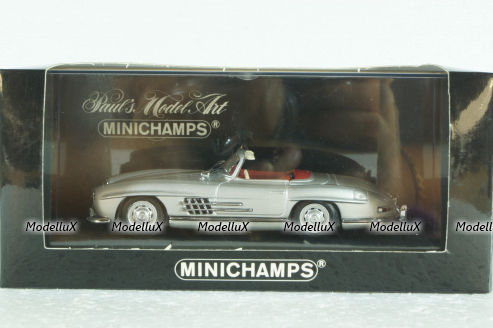 Mercedes 300 SL Roadster 1959 silver metallic, 400039030, Minichamps 1:43