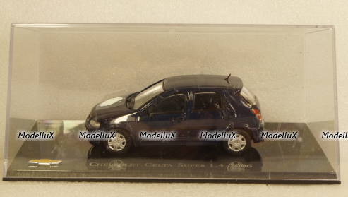 Chevrolet Celta Super 1.4 2006 blue, Altaya 1:43