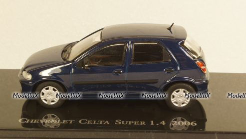 Chevrolet Celta Super 1.4 2006 blue, Altaya 1:43