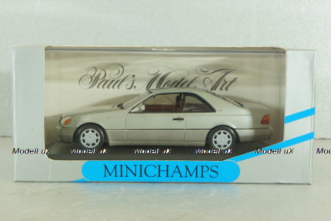 Mercedes-Benz 600 SEC (C140) 1992, silver, 32602, Minichamps 1:43