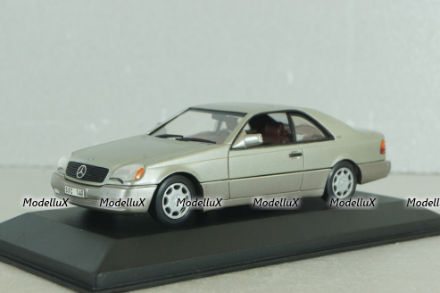 Mercedes-Benz 600 SEC (C140) 1992, silver, 32602, Minichamps 1:43