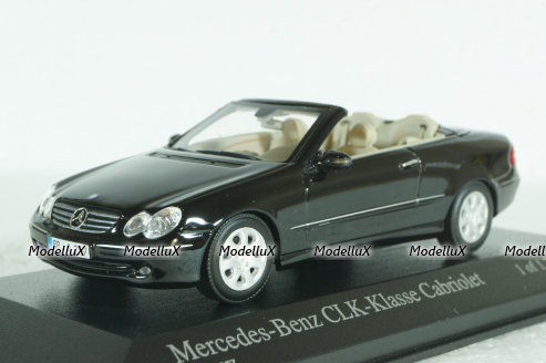 Mercedes CLK Cabriolet (A209) black, 400031430, Minichamps 1:43