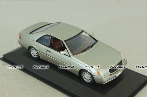 Mercedes-Benz 600 SEC (C140) 1992, silver, 32602, Minichamps 1:43