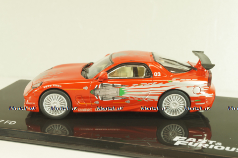 Mazda RX-7 FD (Toretto) 1993, Forsage, red, Fast & Furious #14, Altaya 1:43
