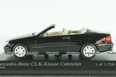 Mercedes CLK Cabriolet (A209) black, 400031430, Minichamps 1:43
