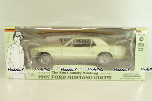 Ford Mustang 1967, light green 13663, Greenlight 1:18