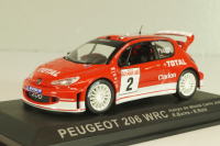 Peugeot 206 WRC #2 Rally Monte Carlo 2003, R.Burns/R.Reid, red, Altaya 1:43