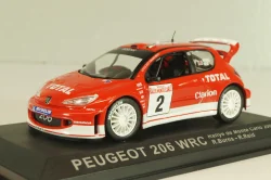 Peugeot 206 WRC #2 Rally Monte Carlo 2003, R.Burns/R.Reid, red, Altaya 1:43